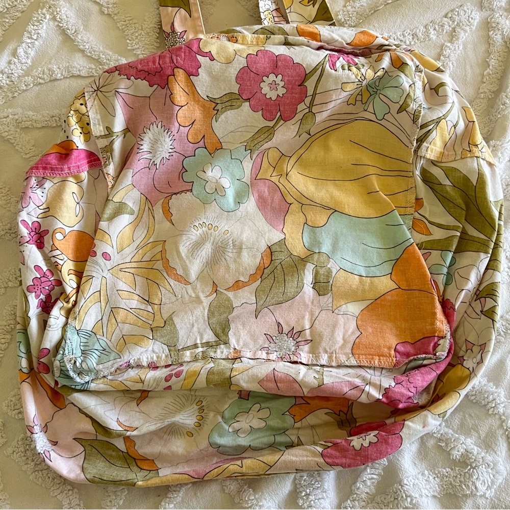 Liberty of London for Target Happy Colorful Retro Floral Zip Tote Bag Rare - Picture 12 of 16